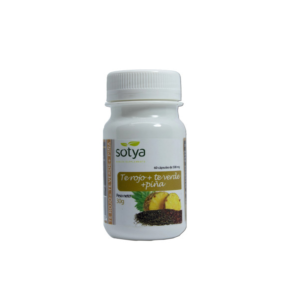 Sotya Te Verde, Te Rojo y Piña 500 Mg Caps 60u