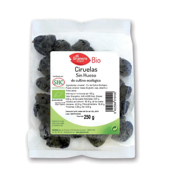 Granero Ciruelas S-Hueso Bio 250g