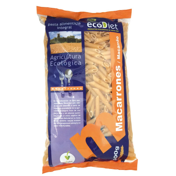 Novadiet Macarrones Integrales Ecodiet 500g