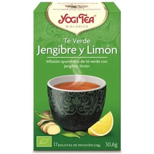 Yogi Tea Te Verde Jengibre y Limon 17 X 1,8g