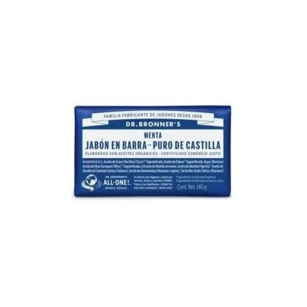 Dr. Bronner's Jábon Pastilla Bio 140 Grs Menta