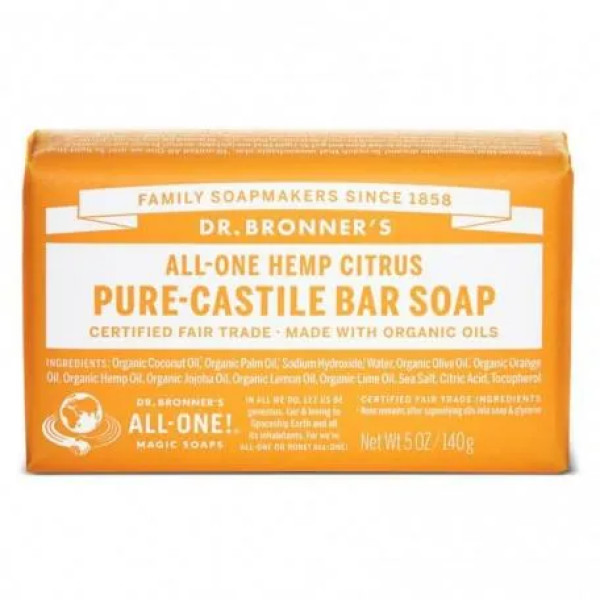 Dr. Bronner's Jábon Pastilla Bio 140 Grs Citricos