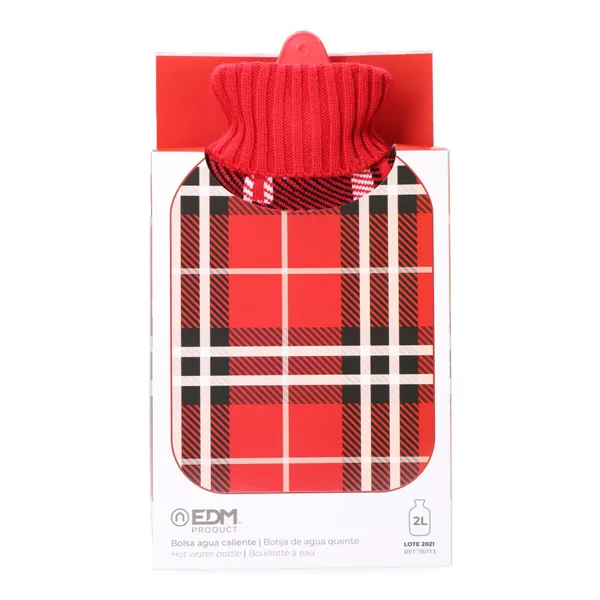 Hot Water Bottle EDM 76773 Red Scottish Man Wool 2 L Plastic