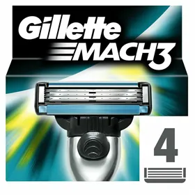 Raseerimispardel Gillette Mach 3 (4 Ühikut)
