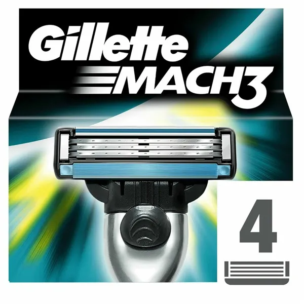 Raseerimispardel Gillette Mach 3 (4 Ühikut)