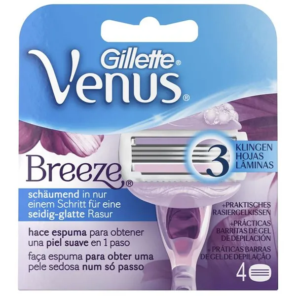 Skutimosi peiliuko papildymas Gillette Venus Breeze 4 Dalys (4) (4 vnt.)