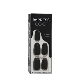 Kunstküüned Kiss imPRESS color Must 30 Tükid, osad (30 Ühikut)