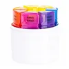Pillbox with Compartments Depan HELBO White Transparent ABS 9 x 9 x 10 cm (7 Pieces)