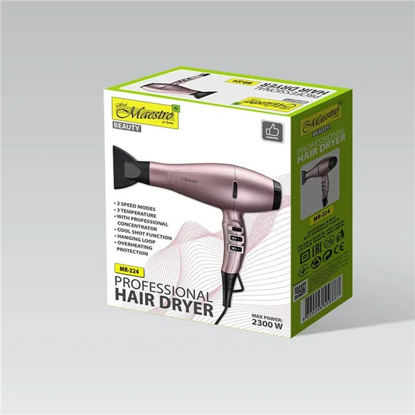 Plaukų džiovintuvas Feel Maestro MR-224 Juoda 2300 W