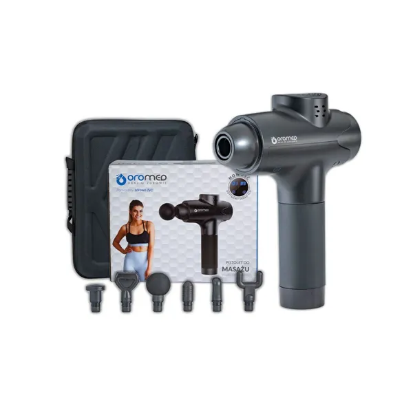 Masažo prietaisas atpalaidavimui ir raumenų atstatymui Oromed ORO-GUN PRO BLACK 20 W Juoda