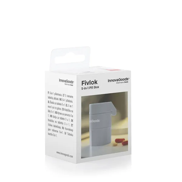 5-in-1 Pill Dispenser with Cutter and Crusher InnovaGoods Modelo Filvlok Grey Plastic (96 Pieces) (Refurbished B)