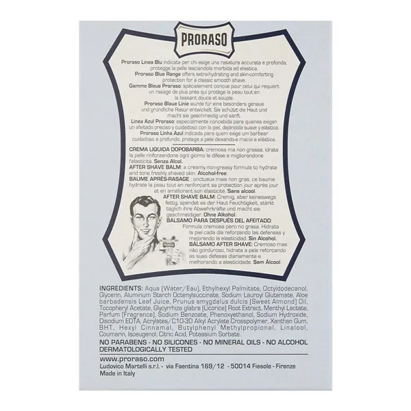 Balzamas po skutimosi Proraso Blue E 100 ml