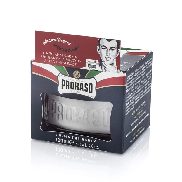 Kremas prieš skutimąsi Proraso Blue 100 ml