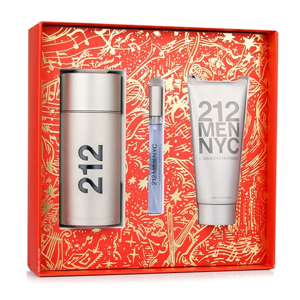 Meeste parfüümi komplekt Carolina Herrera 212 NYC MEN 3 Tükid, osad