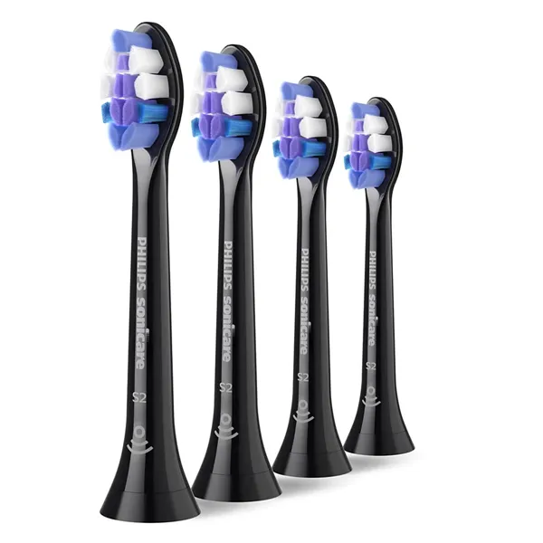 Asenduspea Philips HX6054/88 RECAMB. S2 SENSITIVE 4UD Must 4 Ühikut