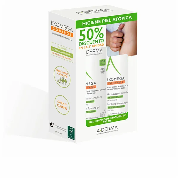 Puhastav vaht A-Derma Exomega Control Gel Espumoso Emoliente 500 ml 2 Tükid, osad