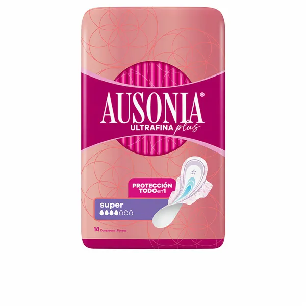 Super Sanitārie Ieliktnīši Ar Spārniņiem Ausonia Plus Ultraplāns 14 gb.