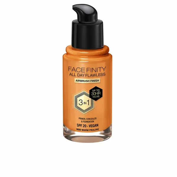 Crème Make-up Base Max Factor Face Finity All Day Flawless Nº W89 Warm praline W89-Warm Praline Spf 20 30 ml 3-in-1