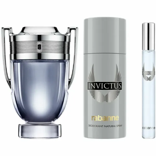 Meeste parfüümi komplekt Paco Rabanne Invictus 3 Tükid, osad