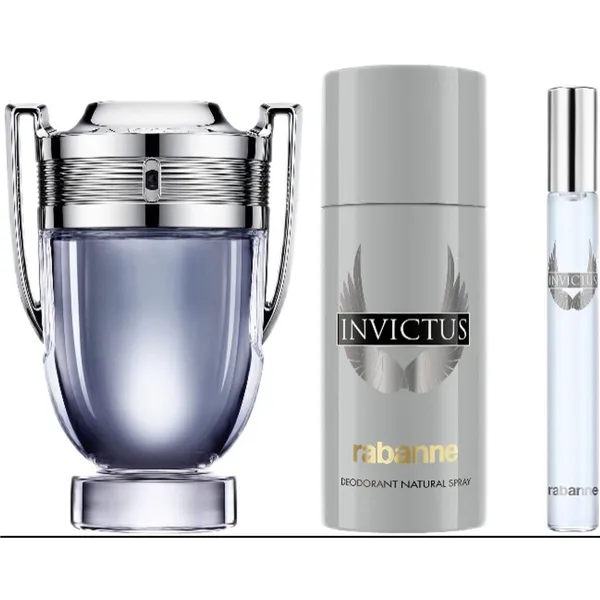Meeste parfüümi komplekt Paco Rabanne Invictus 3 Tükid, osad
