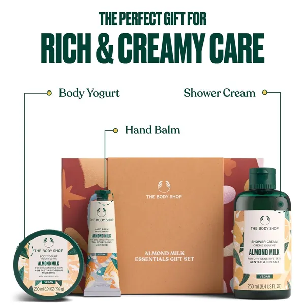 Naisten kosmetiikkasetti The Body Shop ALMOND MILK