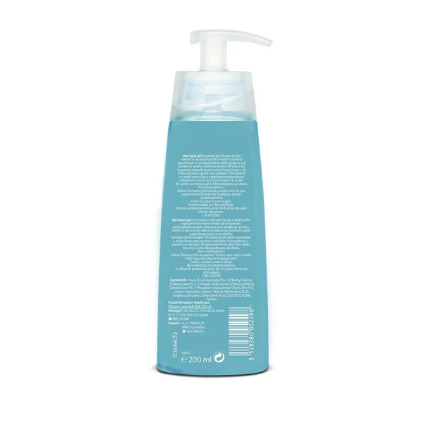 Näo puhastamise geel Lutsine BACTOPUR 200 ml Puhastav