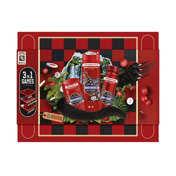 Hygieniatuotesetti miehille Old Spice OLD SPICE NIGHT PANTHER 3 Kappaletta
