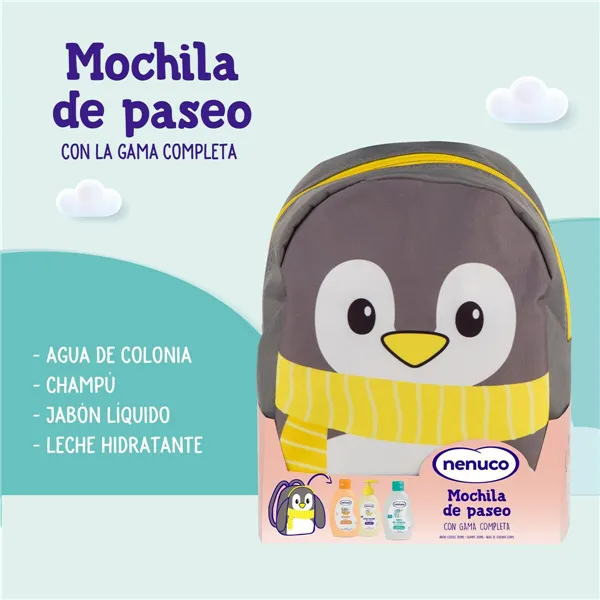 Hygieaniasetti Nenuco MOCHILA PINGÜINO 4 Kappaletta