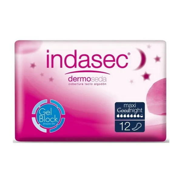 Įklotai nuo pratekėjimo Dermoseda Good Night maxi Indasec 1233-39871 (12 uds) ()