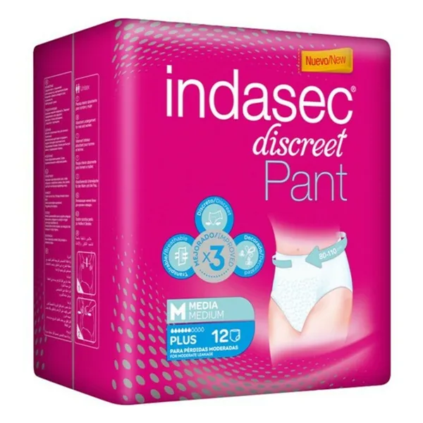 Памперсы для несамостоятельных людей Pant Plus Indasec Pant Plus (12 uds) 12 штук