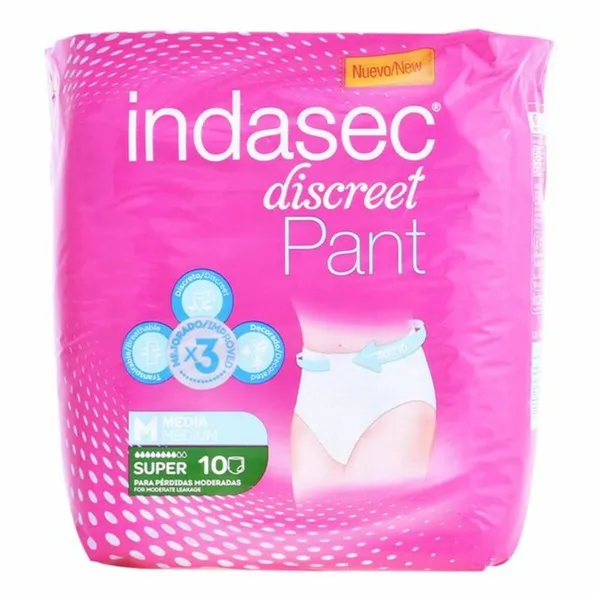 Трусики от протекания Pant Super Talla Mediana Indasec Pant Super (10 uds)