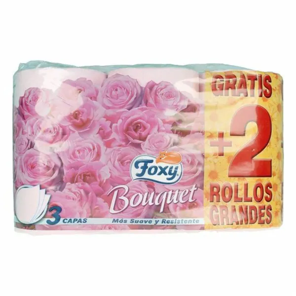 Tualettpaberi Rullide Foxy Bouquet 3 kihti 6 Tükid, osad