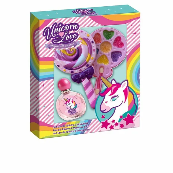 Lasten meikkisetti Unicorn Love Bi Lollipop EDT 9 Kappaletta