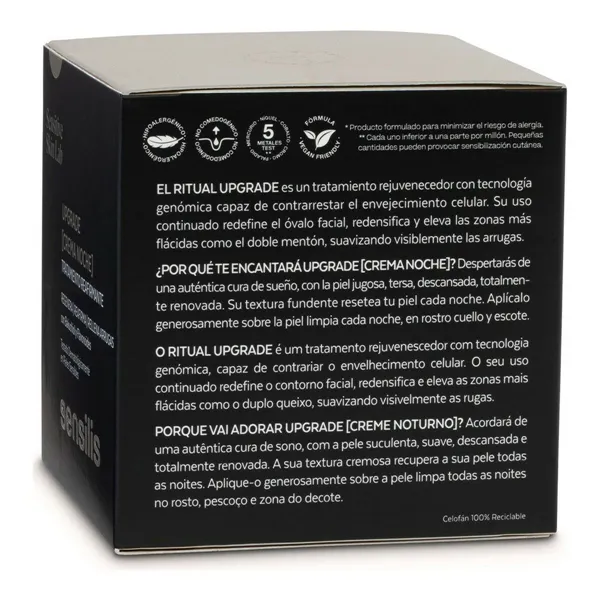 Anti-ageing yövoide Sensilis Upgrade 50 ml Kiinteyttävä