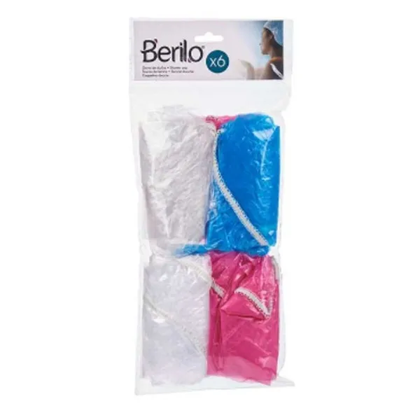 Shower Cap Berilo Multicolour 28 cm Plastic Set (12 Units)