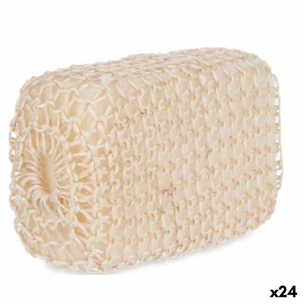 Body Sponge Berilo White Beige 14 x 6,5 x 9 cm 9 x 14 x 6 cm (24 Units)