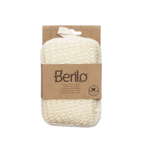 Body Sponge Berilo White Beige 11 x 16,5 x 3 cm (12 Units)