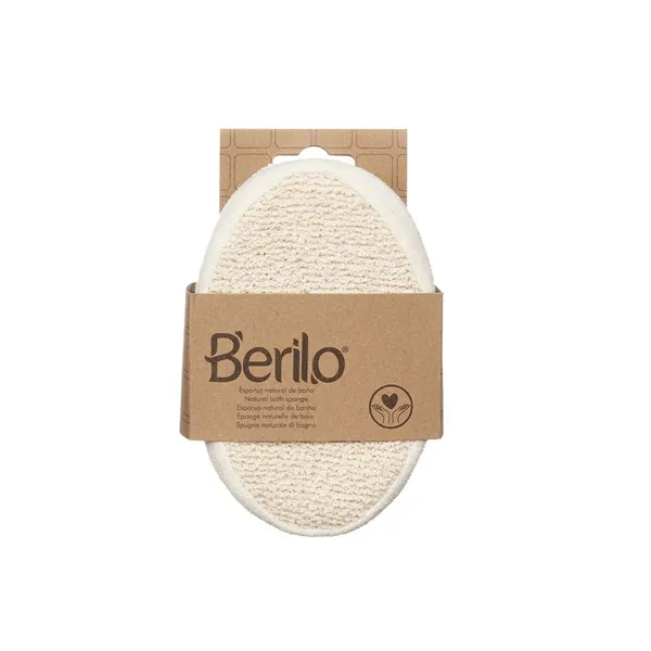 Body Sponge Berilo White Beige 15 x 5 x 10 cm (12 Units)