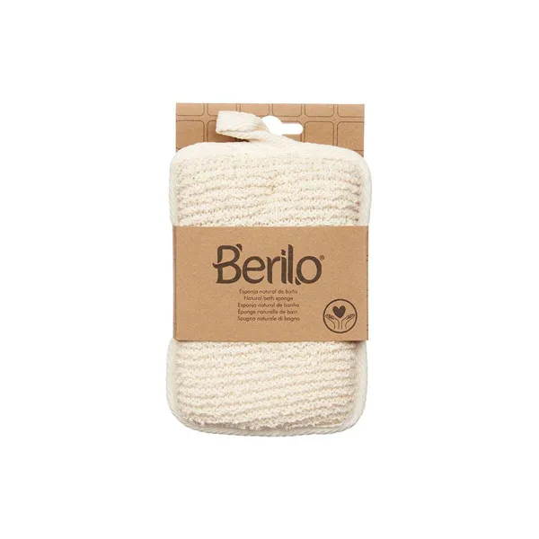 Body Sponge Berilo White Beige 11 x 16,5 x 2 cm (12 Units)