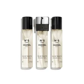 Naiste parfüümi komplekt Chanel N°5 L'Eau 3 x 20 ml Taaslaetav 3 Tükid, osad