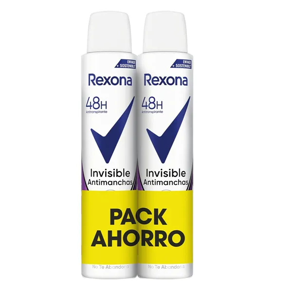Deodorant Rexona 48h Invisible 200 ml (2 Units)