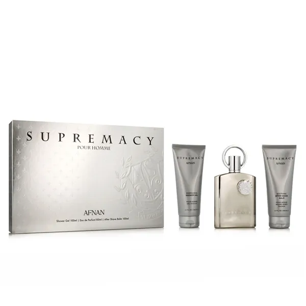 Мужской парфюмерный набор Afnan Supremacy Silver EDP 3 Предметы