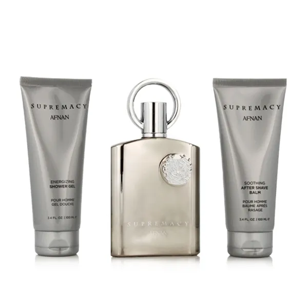 Мужской парфюмерный набор Afnan Supremacy Silver EDP 3 Предметы
