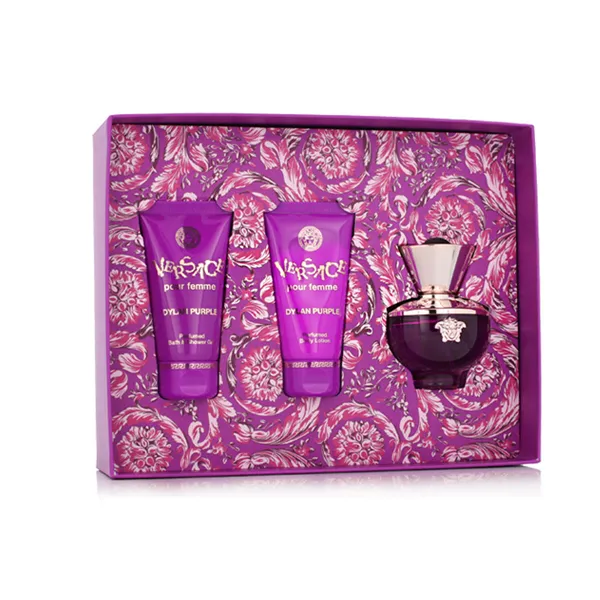 Women's Perfume Set Versace Dylan Purple 3 Pieces