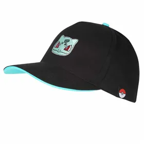 Unisex kepurė Pokémon Bulbasaur Badge Juoda Vienas dydis 58 cm