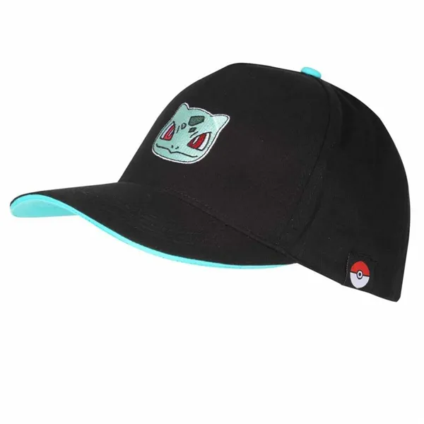 Unisex kepurė Pokémon Bulbasaur Badge Juoda Vienas dydis 58 cm