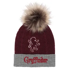 Skrybėlė Harry Potter Gryffindor House Fur Pom Bordo