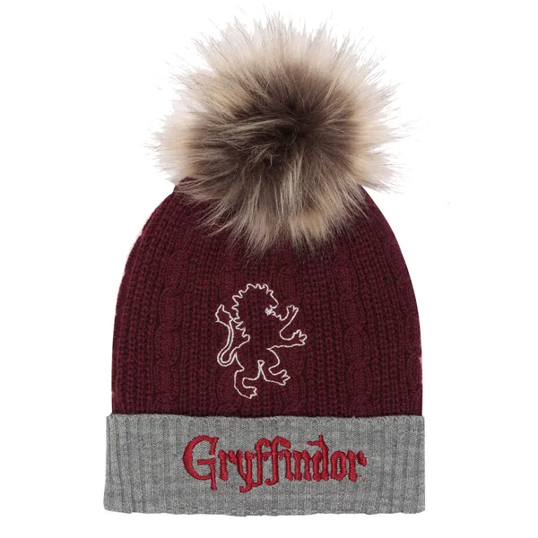 Skrybėlė Harry Potter Gryffindor House Fur Pom Bordo
