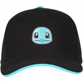 Unisex kepurė Pokémon Squirtle Badge Juoda Vienas dydis 58 cm