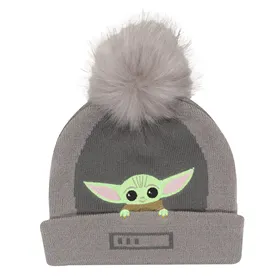 Skrybėlė The Mandalorian Grogu In The Crib Beanie Pilka